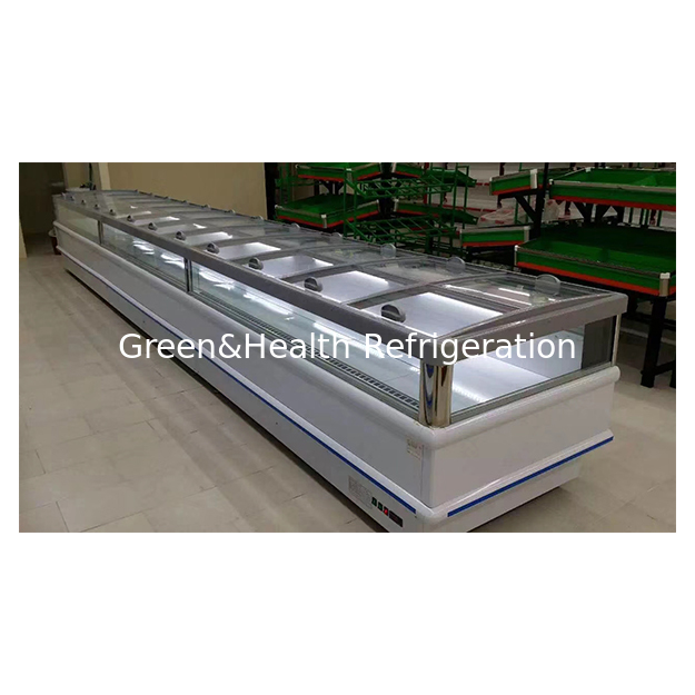 Îlot réfrigéré de présentation pour supermarché/magasin commercial de grande taille, congélateur