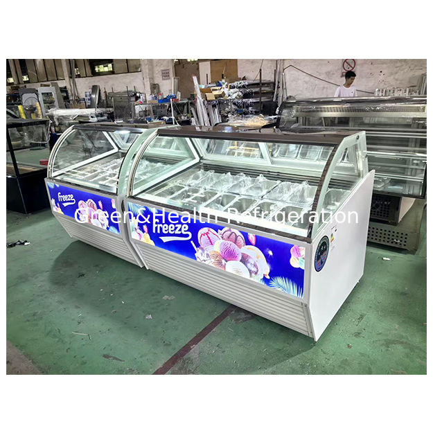 Les magasins de crème glacée/supermarchés utilisent le réfrigérateur de stockage pour afficher les réfrigérateurs d'affichage de crème glacée