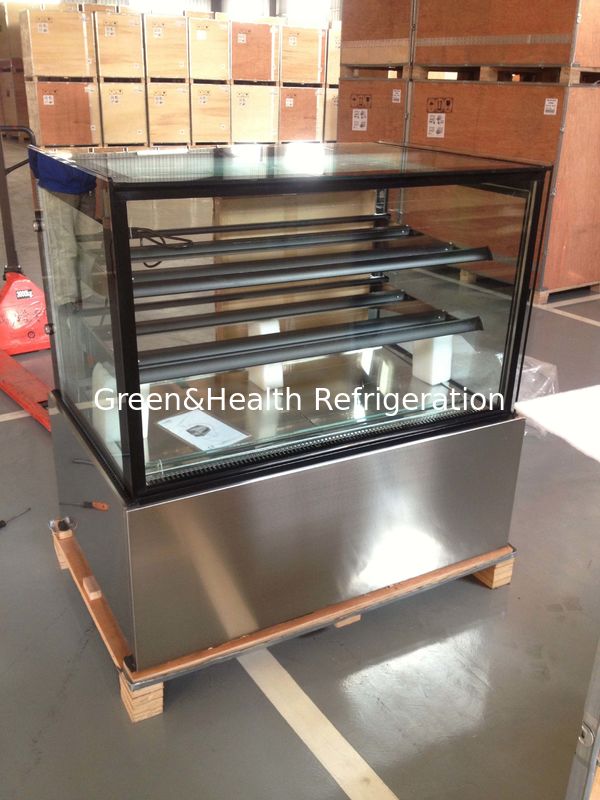 1.5m vitrine de gâteaux noirs vitrine de boulangerie restaurant refroidisseur de gâteaux en marbre