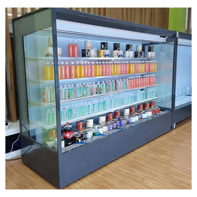 Réfrigérateurs à angle droit ouverts avec plusieurs étagères à vendre