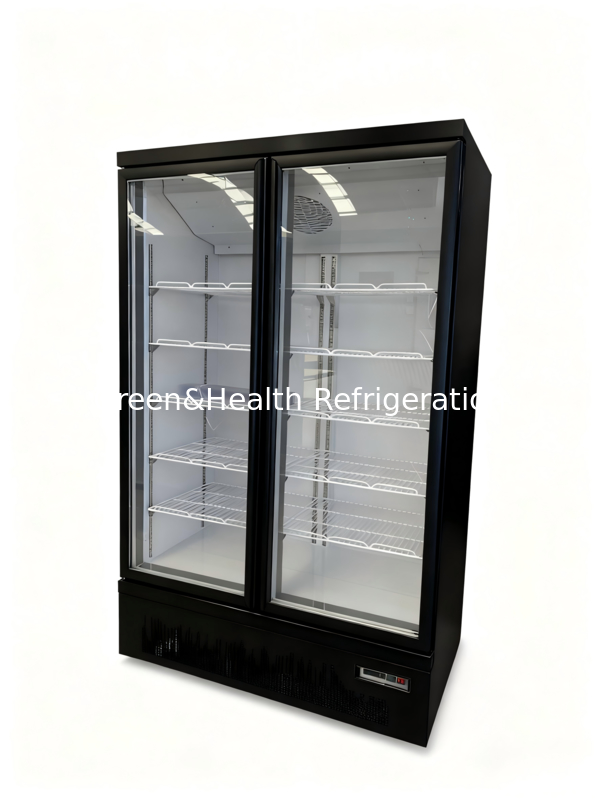 Réfrigérateur vertical commercial 2 portes vitrées dans le réfrigérateur refroidisseur de boissons commercial