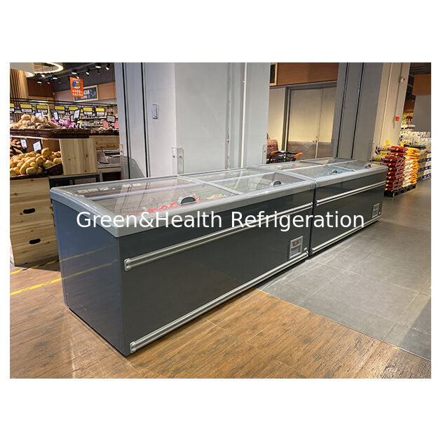 Commercial Island congélateur Supermarché réfrigération Popsicles stockage de produits congélateur