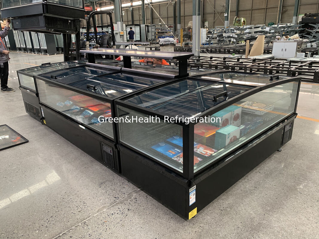 Congélateur combiné commercial pour aliments surgelés avec économie d'énergie pour supermarché, congélateur coffre avec dégivrage automatique