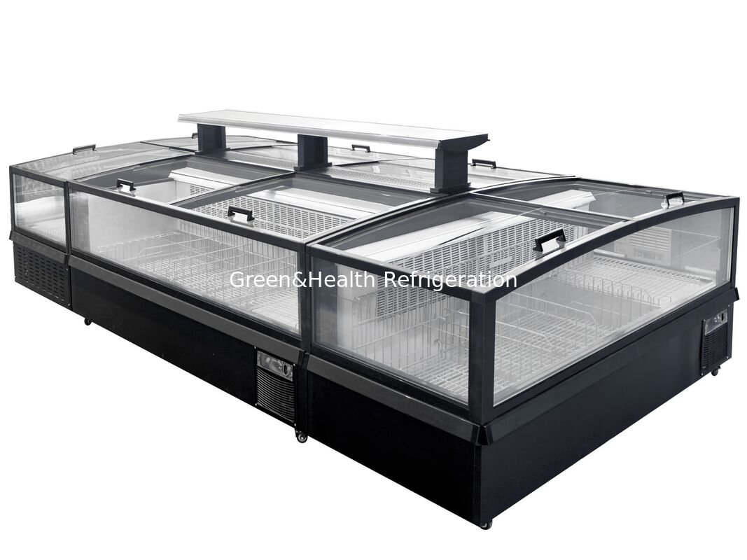 Congélateur combiné commercial pour aliments surgelés avec économie d'énergie pour supermarché, congélateur coffre avec dégivrage automatique