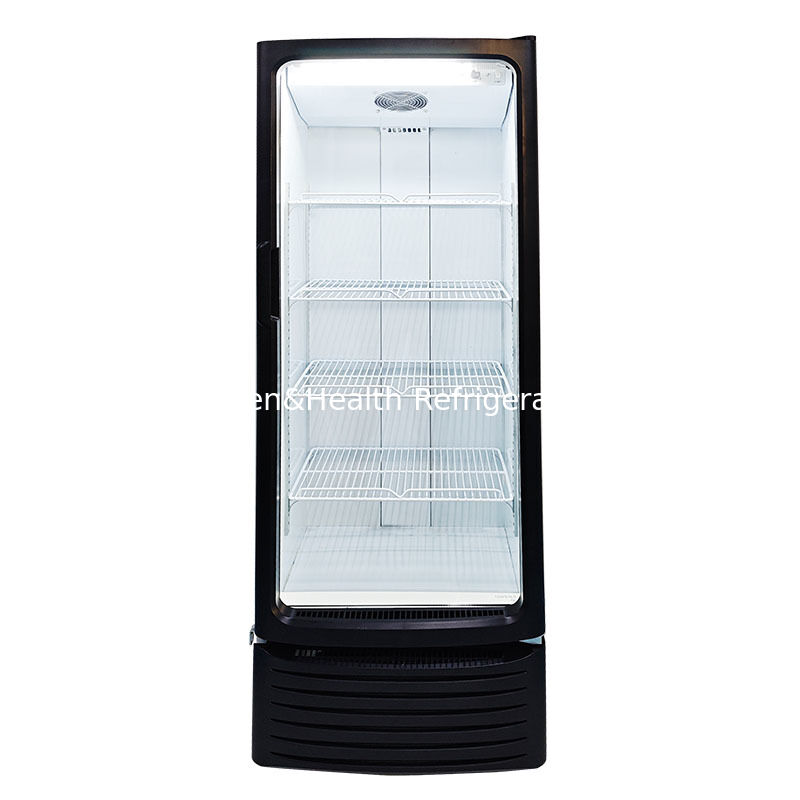 Refroidisseur d'affichage commercial de volume 255L avec ventilateur de refroidissement et dégivrage automatique pour le stockage des boissons