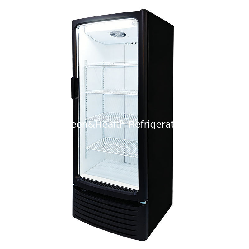 Refroidisseur d'affichage commercial de volume 255L avec ventilateur de refroidissement et dégivrage automatique pour le stockage des boissons