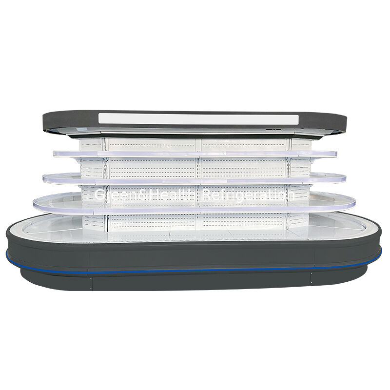 Chiller ouvert à plusieurs étages commercial avec éclairage LED automatique de dégel et économie d'énergie pour affichage au supermarché