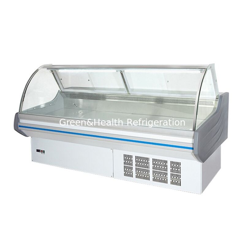 Réfrigérateur à écran d'aliments cuits à flip top horizontal commercial avec lumière LED et refroidissement par ventilateur en acier inoxydable