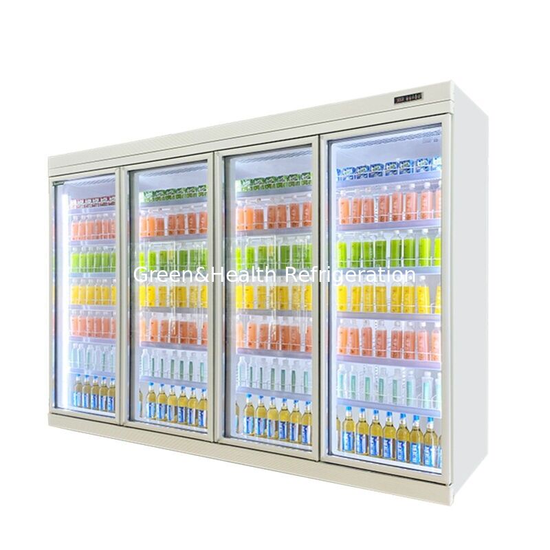 Refroidisseur de ventilateur refroidisseur de boissons commerciales avec 5 étagères et contrôleur numérique pour affichage de supermarché