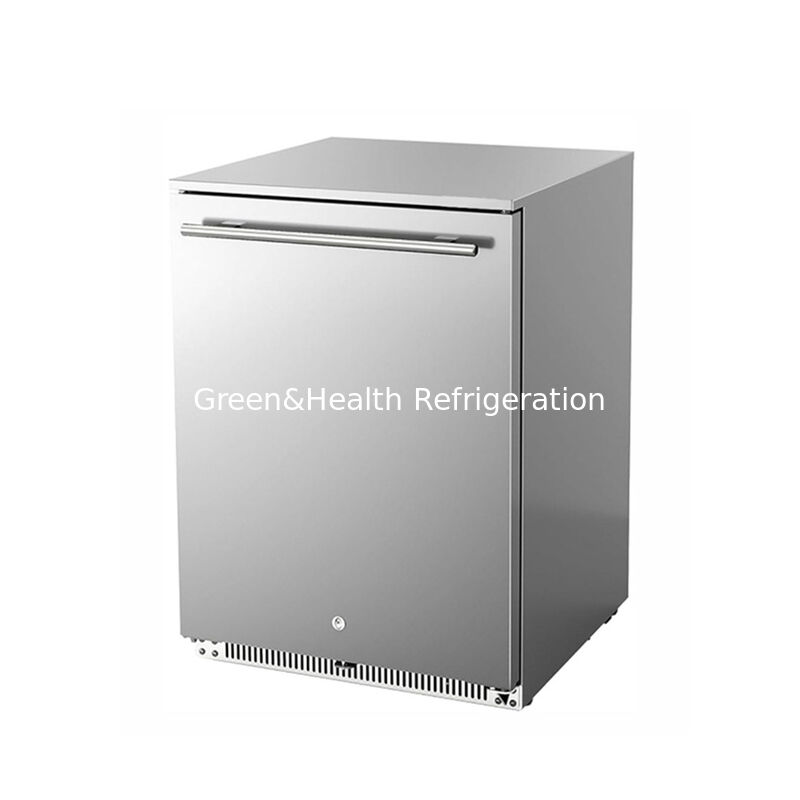 150L Capacity Outdoor Beverage Refrigerator with Stainless Steel Solid Door and ETL Certification