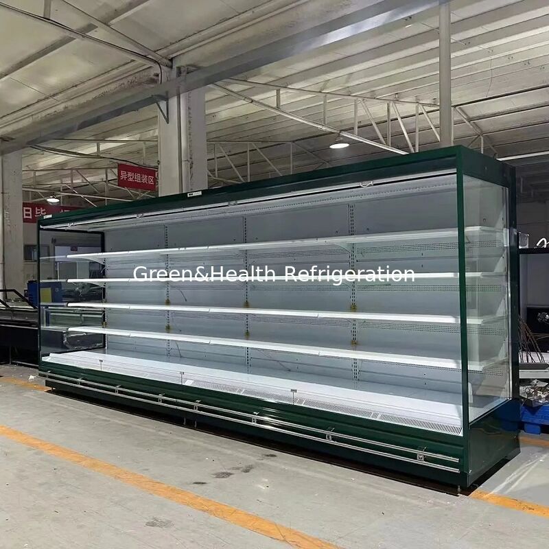 Réfrigérateur vitrine congélateur commercial noir pour boucherie, produits de viande