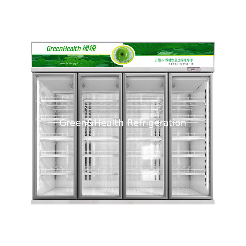 GreenHealth LG-1000W réfrigérateur commercial à 3 portes pour boissons gazeuses, unité à monture supérieure, 0 ̊10°C