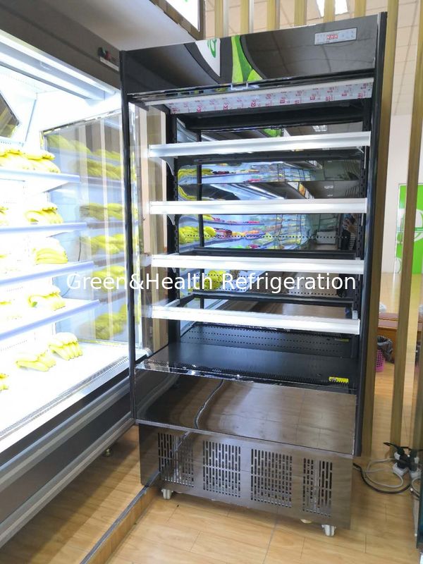 780W Multideck ouvert 1,25m Multi Deck Boissons Boutique alimentaire Café Display réfrigérateur