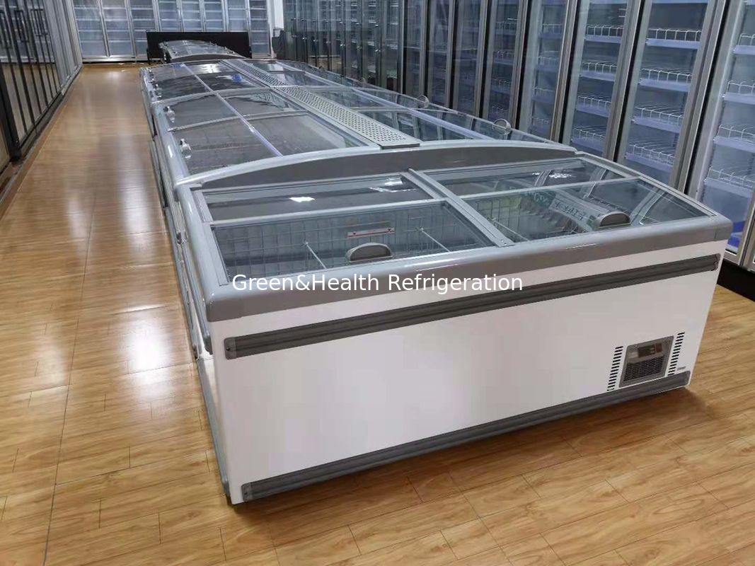Frigidaire commercial de couleur blanche Frigidaire à coffre avec porte latérale pour le supermarché