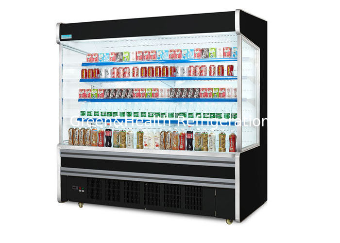 Matériel de réfrigération ouvert de réfrigérateur de Multideck de fruit de couleur de noir d'hypermarché