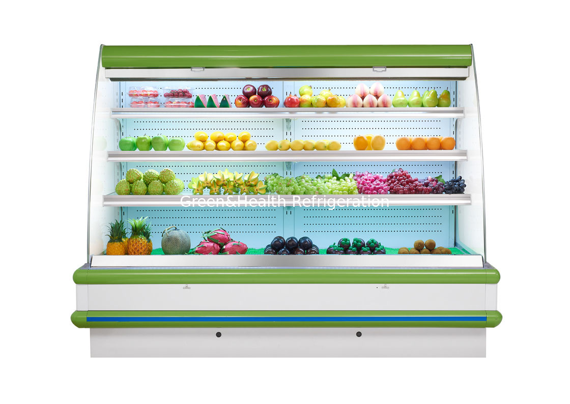 Le réfrigérateur embrochable d'affichage ouvert multi de plate-forme de fruit de supermarché branchent le type réfrigérateur à couvercle serti d'affichage