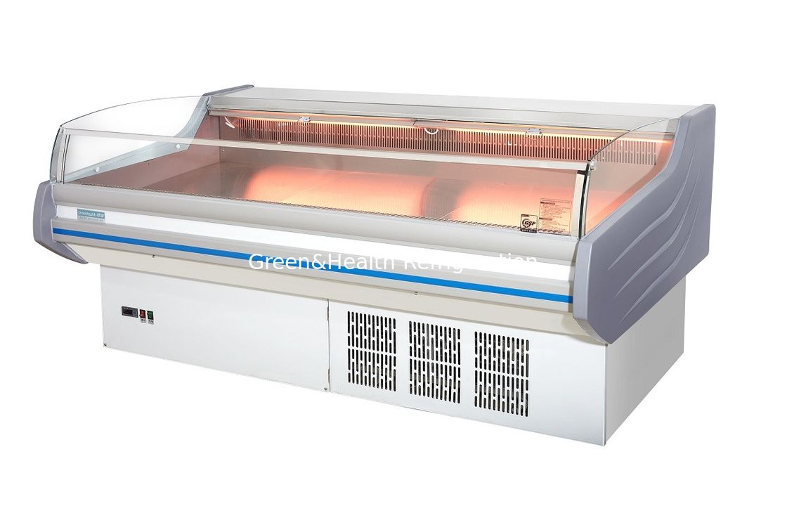 Réfrigérateur à large écran de viande de porc portable à 2 à 8 °C congélateur ouvert