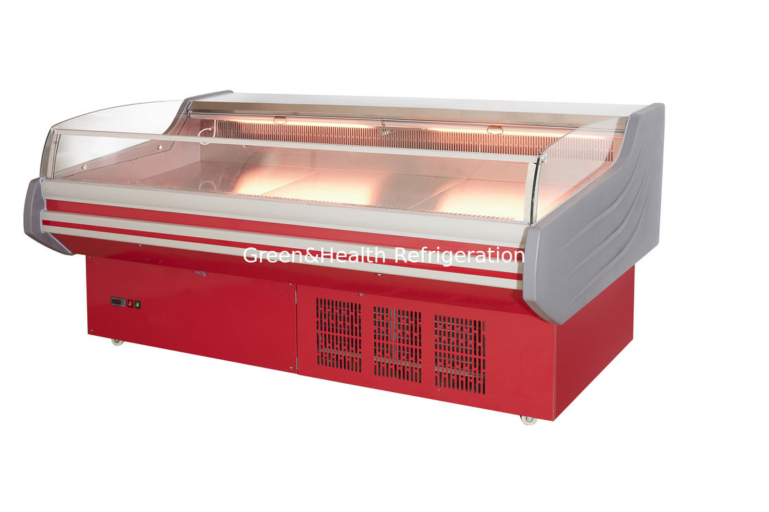 Réfrigérateur à large écran de viande de porc portable à 2 à 8 °C congélateur ouvert