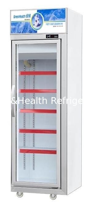 Congélateur vitrine commercial avec porte vitrée, capacité de 500L et compresseur Danfoss - Réfrigérateur d'exposition vertical pour produits surgelés avec porte vitrée trempée triple couche