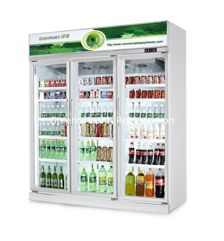 Refroidisseur de boissons commerciaux de 480L avec compresseur Danfoss et réfrigérateur à porte en verre à régulation de température de 0 à 10°C