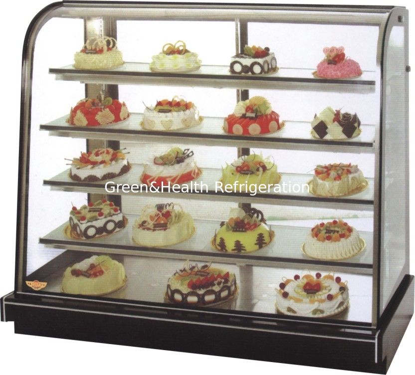 Réfrigérateur commercial pour présentation de gâteaux, avec système de refroidissement par ventilateur à compresseur Danfoss et affichage à 2 + 1 couches pour boulangeries