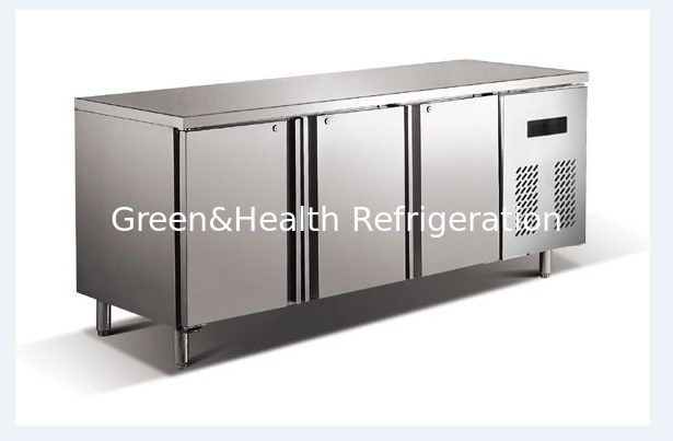 Refroidisseur commercial d'établi en acier inoxydable avec compresseur Danfoss et refroidissement par ventilateur pour boulangeries et hôtels