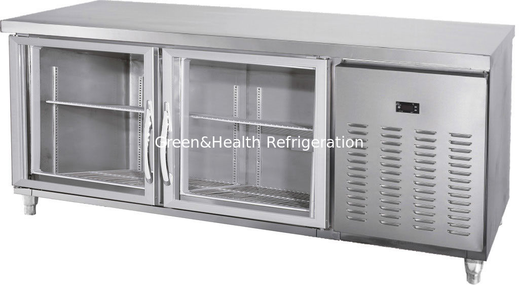 Refroidisseur commercial d'établi en acier inoxydable avec compresseur Danfoss et refroidissement par ventilateur pour boulangeries et hôtels