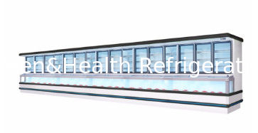 Réfrigérateur-congélateur combiné commercial avec dégivrage automatique, compresseur Danfoss et éclairage LED pour présentoir de légumes de restaurant