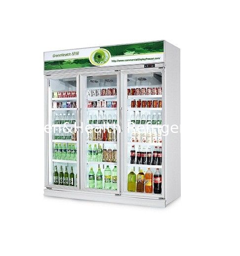GreenHealth LG-1000W réfrigérateur commercial à 3 portes pour boissons gazeuses, unité à monture supérieure, 0 ̊10°C
