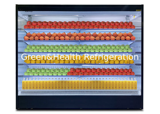Système à distance à angle droit, réfrigérateur commercial à écran avant ouvert à plusieurs ponts