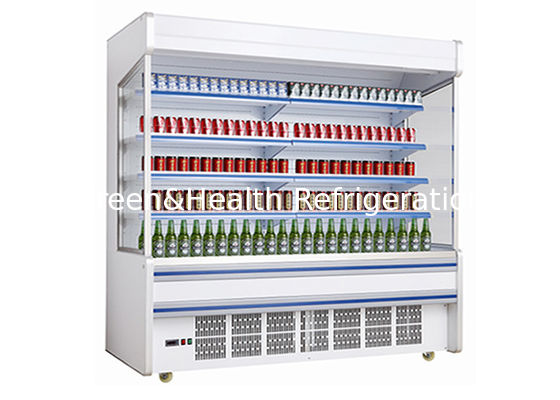 Fan refroidissant Multideck Front Chiller For Shop Plug ouvert dans le type avec le réfrigérant R404