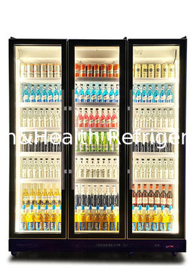 Réfrigérateur frais d'affichage de boissons de boisson alcoolisée de boisson de bière blonde de LED pour la couleur du message publicitaire trois