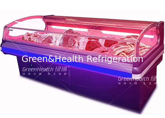Le réfrigérateur de refroidissement dynamique d'affichage de viande grande capacité branchent dans le système
