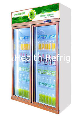 Porte commerciale R290 de Coca Cola Fridge Chiller Glass de vitrine de boisson de supermarché