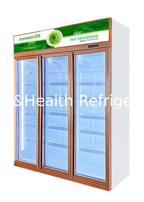 Étagères réglables de boisson de refroidisseur de porte de réfrigérateur en verre droit commercial de luxe d'affichage