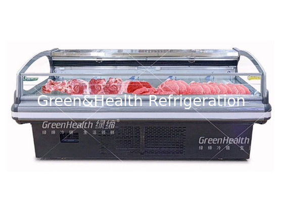 Chiller d'affichage commercial de viande avec éclairage LED à refroidissement dynamique et compresseurs Danfoss/Secop pour les supermarchés