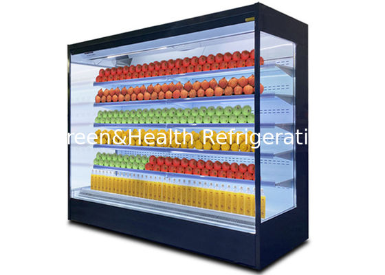 Plate-forme multi Front Standing Display Cooler ouvert de rideau aérien de supermarché