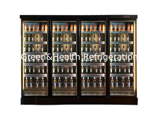 Refroidisseur de stockage de laiterie de réfrigérateur de plate-forme de réfrigérateur de 4 portes en verre 2-8 degrés