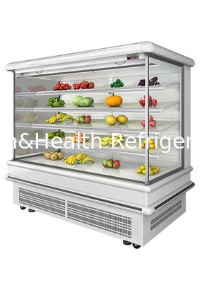 Réfrigérateur ouvert vertical de rideau aérien de vitrine réfrigérée plus fraîche pour des légumes et des fruits