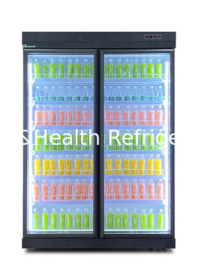 La fan refroidissant le réfrigérateur commercial d'affichage automatique dégivrent avec des portes d'oscillation