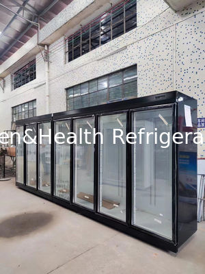 Capacité verticale de refroidissement à l'air de R22a Front Glass Door Cooler High pour des boissons