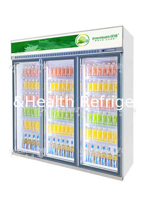2 / Réfrigérateur commercial d'affichage de 3 portes avec le compresseur 1008L d'inverseur