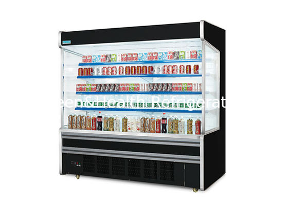 Chillers ouverts commerciaux à plusieurs étages avec racks réglables de refroidissement dynamique et éclairage LED pour supermarchés