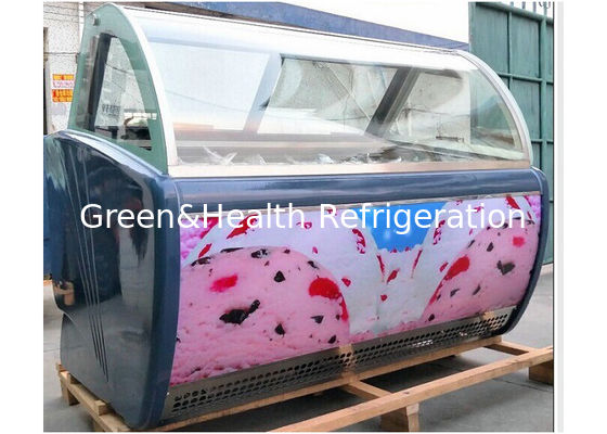 Casseroles commerciales Frost du congélateur 12 d'affichage de crème glacée de Gelato libre