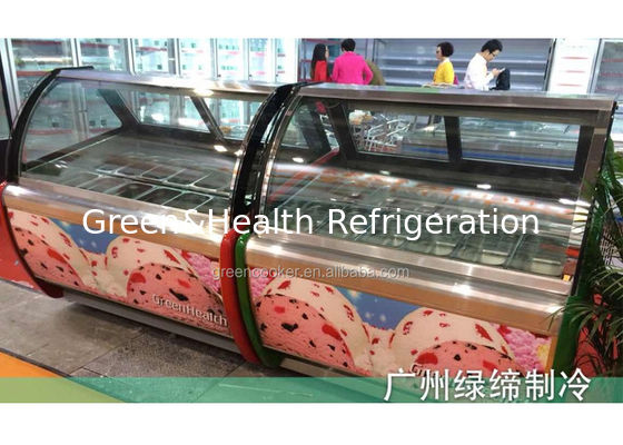 1880W 20 filtre l'étalage de coffre de réfrigérateur de glace à l'eau de glace de congélateur d'affichage de crème glacée