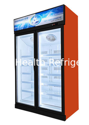 Commercial glace verticale vitre porte congélateur pour les aliments surgelés 1450L