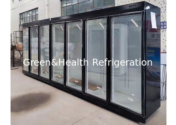 Porte en verre réfrigérateur de boissons froides refroidisseur de boissons commerciales ventilateur de refroidissement