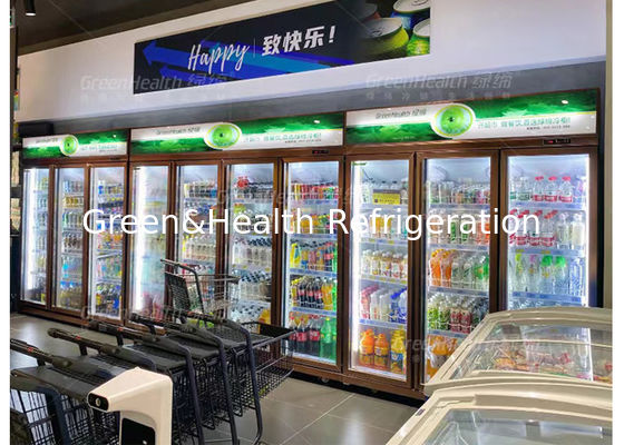 1000L refroidisseur de barre à reculons affichage vertical réfrigérateur étagère réglable pour la bière boisson froide