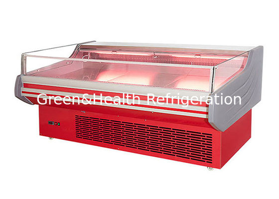 Commercial vitrail ouvert vitrine de viande fraîche congélateur à froid dynamique