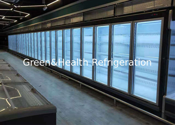 5 étagères multi-étages réfrigérateur ouvert légumes fruits porte vitrée vitrine de marchandises